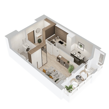 
  Продается 1-комн. квартира 33.87 м², в  ЖиВой комплекс на Кузьмихе. Фото 1.