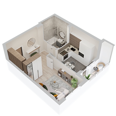 
  Продается 1-комн. квартира 39.65 м², в  ЖиВой комплекс на Кузьмихе. Фото 1.
