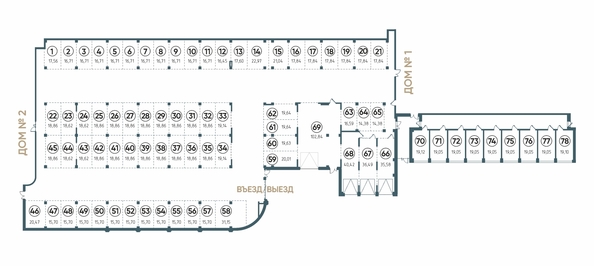 
  Продается парковка 18.86 м², в ЖК Бродский, 1-я очередь. Фото 1.