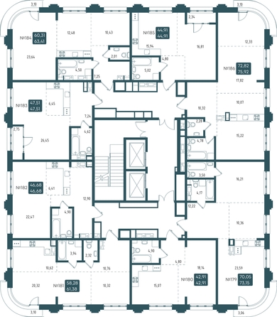 
  Продается 1-комн. квартира 47.51 м², в ЖК Бродский, 1-я очередь. Фото 1.