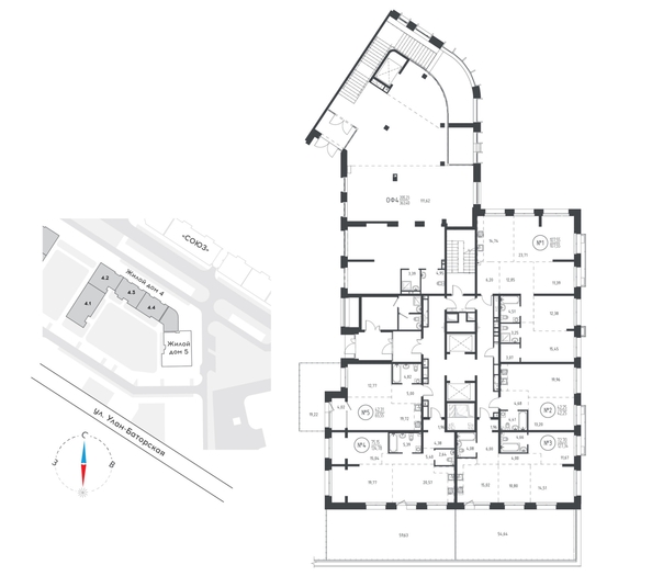 
  Продается 3-комн. квартира 126.72 м², в ЖК СОЮЗ Приорити, дом 5. Фото 1.