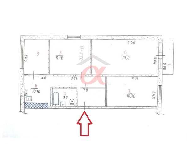 
  Продается 3-комн. квартира, 61.1 м², Волгоградская ул, д. 24а
. Фото 23.