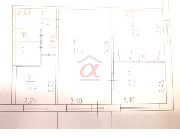 
   Продам 3-комнатную, 47.8 м², Институтская ул, 6

. Фото 3.