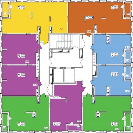 
   Продам 3-комнатную, 66.65 м², 7 высот, дом 9

. Фото 4.