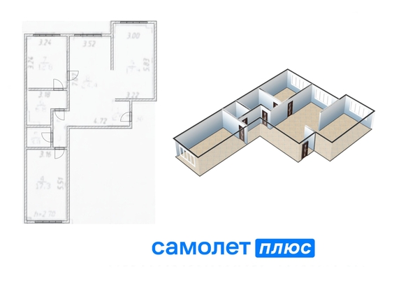 
  Продается 3-комн. квартира, 87.6 м², Волгоградская ул, д. 1
. Фото 2.