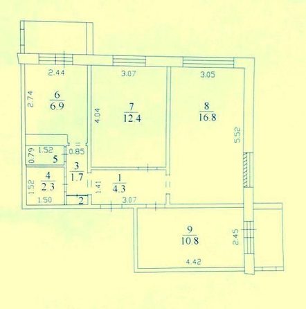 
   Продам 3-комнатную, 59.7 м², Московский - Комсомольский тер, 7

. Фото 4.