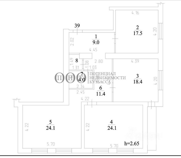 
   Продам 3-комнатную, 110.4 м², Свободы ул, 37

. Фото 13.