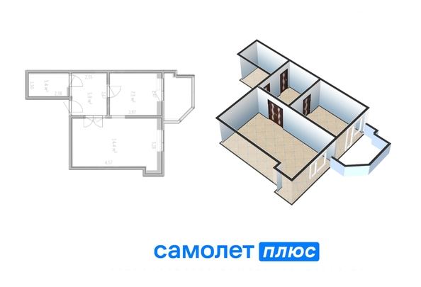 
   Продам 1-комнатную, 32.3 м², Дружбы ул, 3а

. Фото 22.