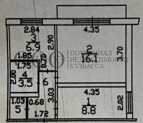 
   Продам 2-комнатную, 41 м², Институтская ул, 13

. Фото 13.