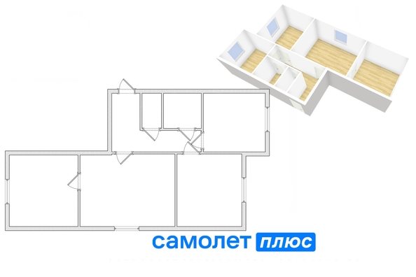 
  Продается 3-комн. квартира, 59.1 м², Инициативная ул, д. 97
. Фото 18.
