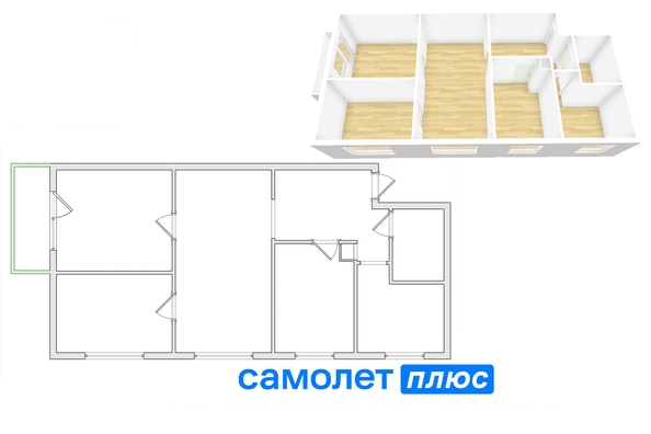 
   Продам 4-комнатную, 60.8 м², Юрия Смирнова ул, 16

. Фото 22.