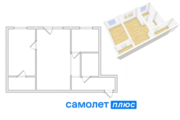 
   Продам 2-комнатную, 46.6 м², 9 Января ул, 4

. Фото 1.