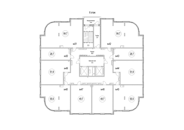 
   Продам 2-комнатную, 51.9 м², Панорама, (Октябрьский, 32а к.1)

. Фото 11.