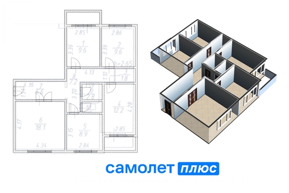 
  Продается 4-комн. квартира, 77.8 м², Московский пр-кт, д. 29
. Фото 19.