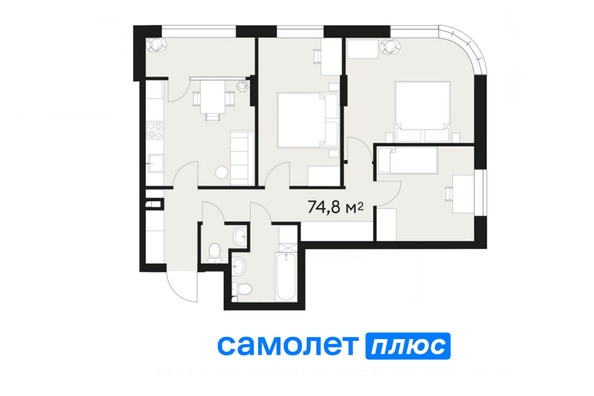 
   Продам 4-комнатную, 74.8 м², Дружбы ул, 28/2

. Фото 2.