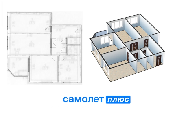 
   Продам 3-комнатную, 72.6 м², Дружбы ул, 3Б

. Фото 1.