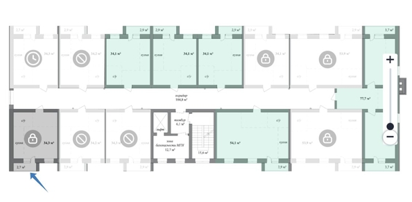 
  Продается студия, 34.3 м², Строителей б-р, д. 71/12
. Фото 2.