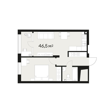 
   Продам 2-комнатную, 46.5 м², Дружбы ул, 28/2

. Фото 3.