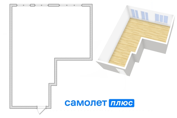
  Продается 2-комн. квартира, 45.2 м², ЖК Парковый, дом 3 этап 1
. Фото 2.