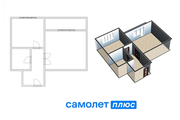 
  Продается 2-комн. квартира, 54.3 м², Восточный пр-кт, д. 21к2
. Фото 1.