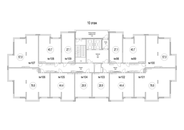 
   Продам 2-комнатную, 57 м², Сити-парк, дом 9

. Фото 1.