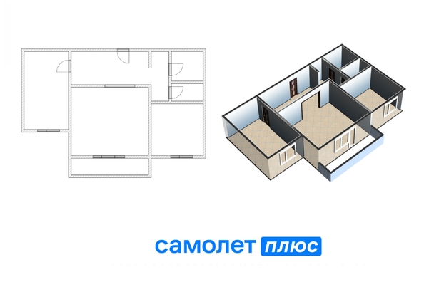 
  Продается 2-комн. квартира, 53.6 м², Молодежный б-р, д. 15
. Фото 2.