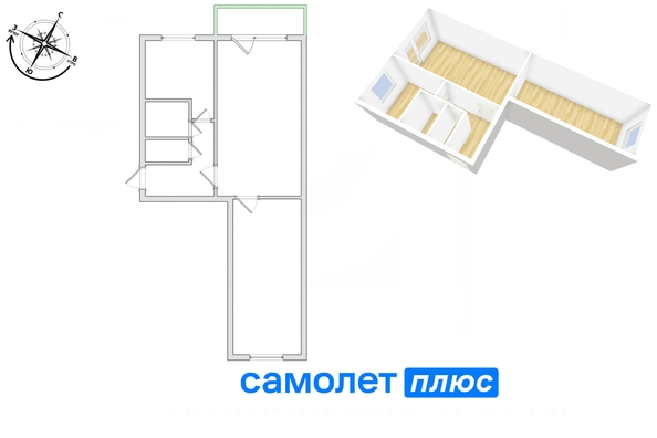 
  Продается 2-комн. квартира, 44.2 м², Патриотов ул, д. 24
. Фото 14.