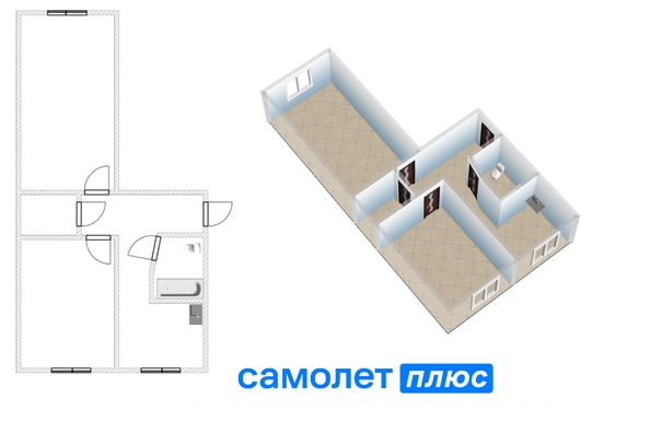 
  Продается 2-комн. квартира, 46.7 м², Инициативная ул, д. 26а
. Фото 27.