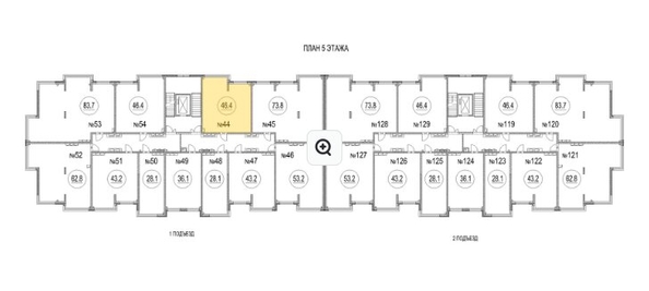 
  Продается 1-комн. квартира, 46.4 м², ЖК Солнечный бульвар, дом 24 корп 3
. Фото 3.