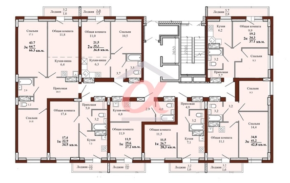 
  Продается 3-комн. квартира, 66.7 м², ЖК Старт
. Фото 22.