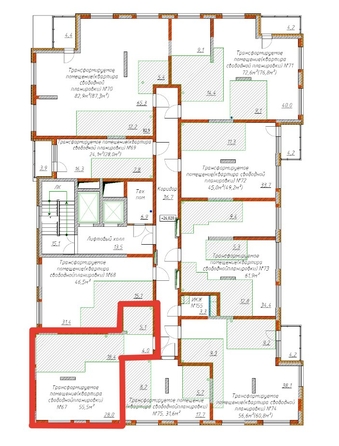 
  Продается 2-комн. квартира, 55.5 м², ЖК Чемпион-парк, дом 1
. Фото 24.
