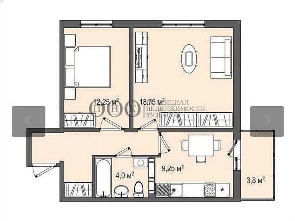 
  Продается 2-комн. квартира, 53.5 м², ЖК Кузнецкий, дом 8
. Фото 1.