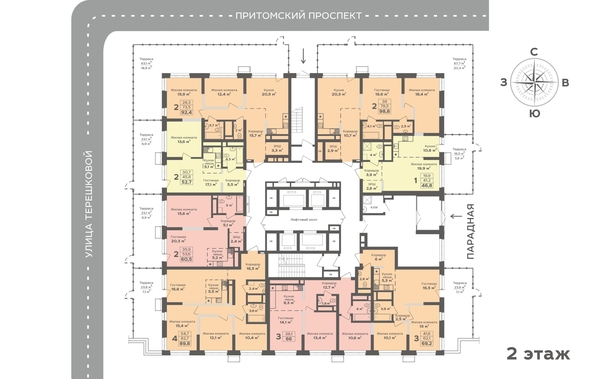 
  Продается 2-комн. квартира, 53.6 м², ЖК Столичный
. Фото 1.