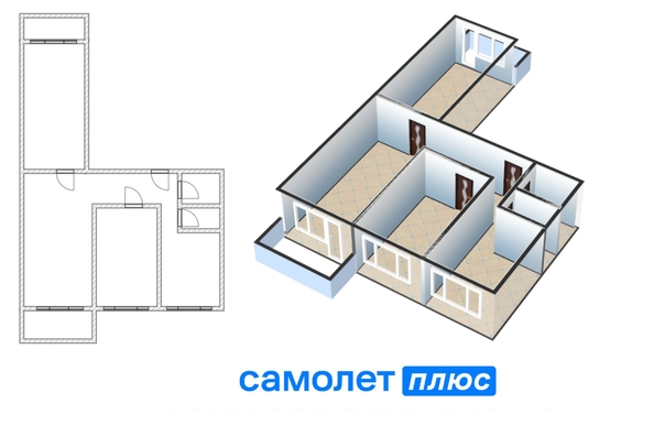 
  Продается 3-комн. квартира, 60.2 м², Ленинградский пр-кт, д. 40Б
. Фото 22.