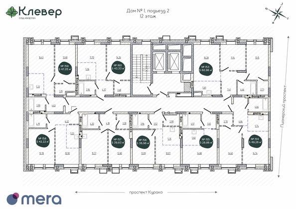 
  Продается 2-комн. квартира, 38.98 м², ЖК Клевер
. Фото 1.