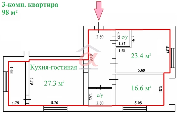 
  Продается 3-комн. квартира, 98 м², Тухачевского ул, д. 29Бк1
. Фото 32.