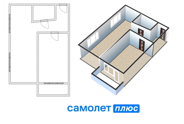 
  Продается 2-комн. квартира, 40.3 м², Лермонтова ул, д. 14
. Фото 15.