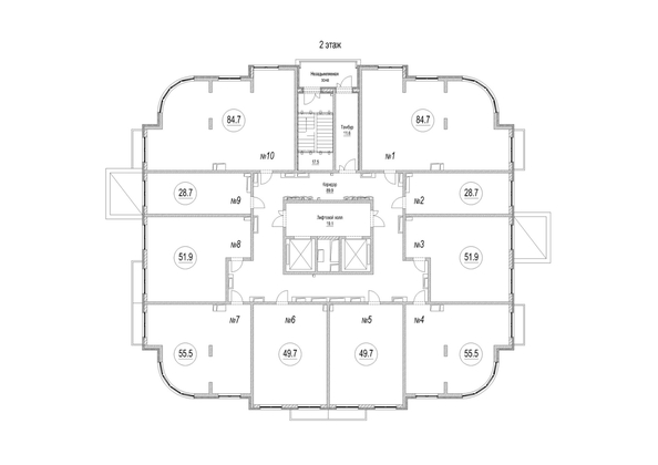 
  Продается 3-комн. квартира, 84.7 м², ЖК Панорама, (Октябрьский, 32а к.1)
. Фото 1.