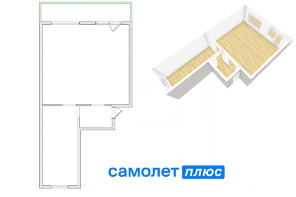 
  Продается 3-комн. квартира, 62.4 м², Заречная 1-я ул, д. 32
. Фото 2.