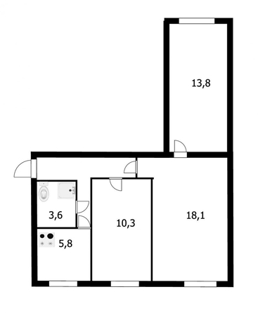 
  Продается 3-комн. квартира 58.7 м². Фото 26.