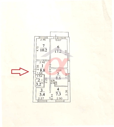 
  Продается 3-комн. квартира 60.7 м². Фото 34.