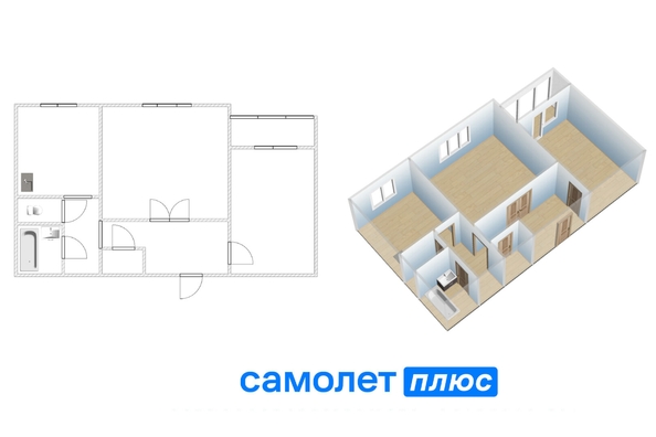 
  Продается 2-комн. квартира 53.6 м². Фото 40.