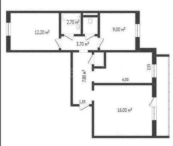 
  Продается 3-комн. квартира 59.3 м². Фото 16.
