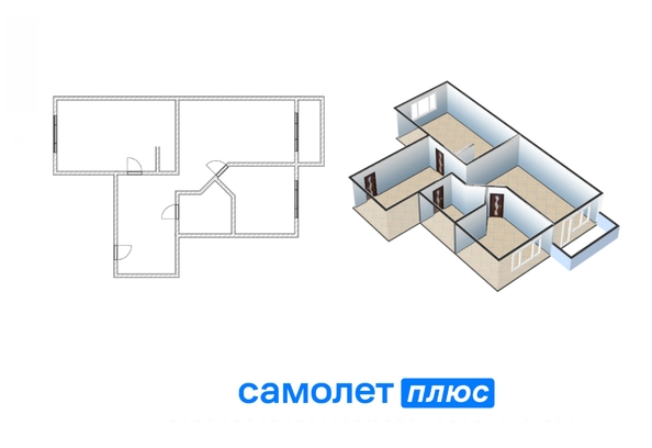 
  Продается 2-комн. квартира 68.4 м². Фото 41.