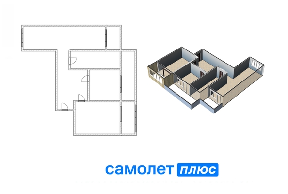 
  Продается 3-комн. квартира 84.1 м². Фото 2.