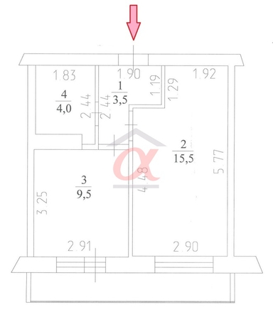 
  Продается 1-комн. квартира 33 м², в ЖК Крылья, 1 этап. Фото 27.