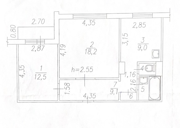
  Продается 2-комн. квартира 53 м². Фото 23.