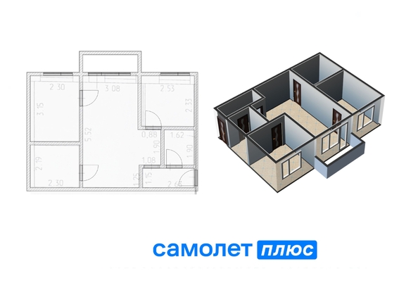 
  Продается 2-комн. квартира 42.6 м². Фото 2.