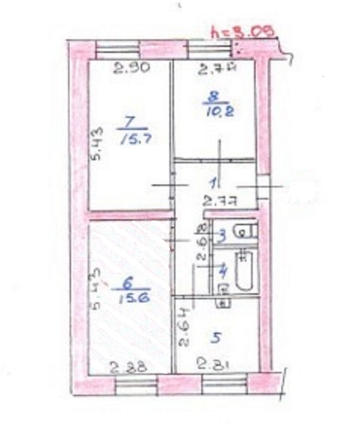 
  Продается 3-комн. квартира 60.3 м². Фото 27.
