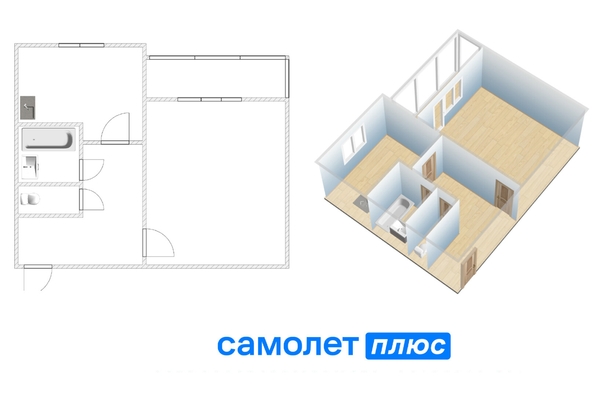
  Продается 1-комн. квартира 38 м². Фото 2.